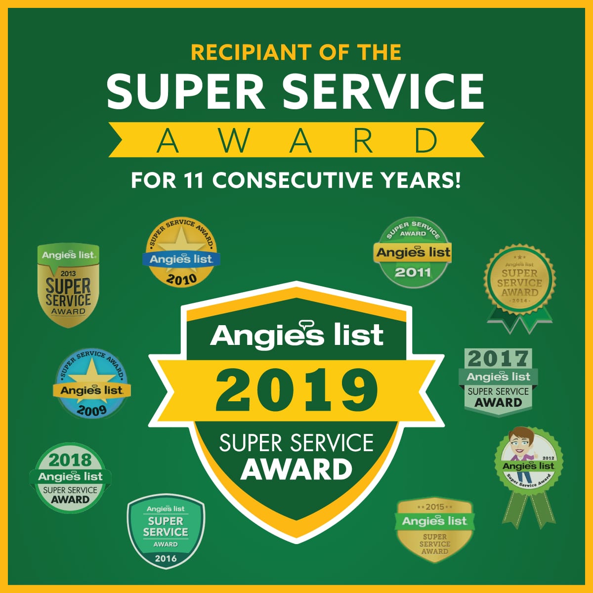 Super Service Award for 11 Consecutive Years