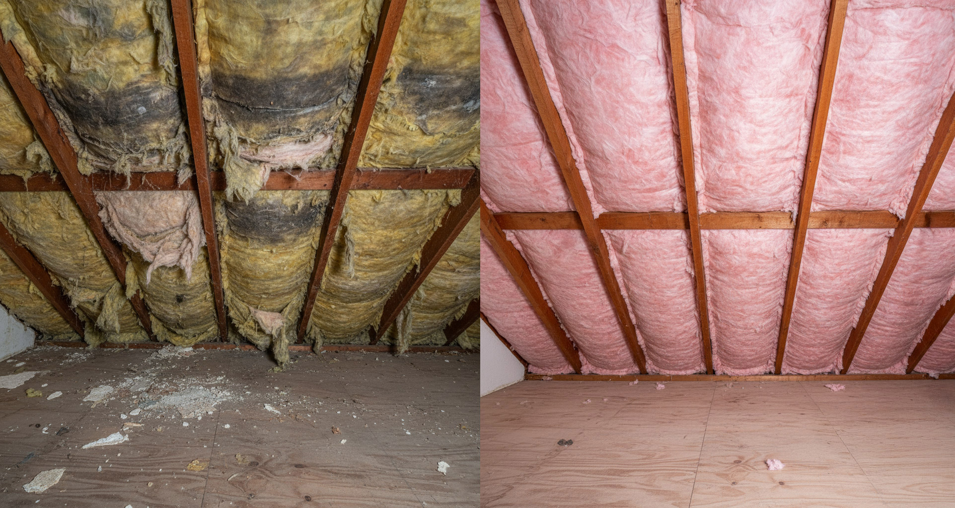 Before-and-After-Insulation insulation clean up services Skagit County